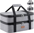 Lifewit Insulated Double Decker Casserole Carrier, Expandable Lasagna Lugger by Lifewit