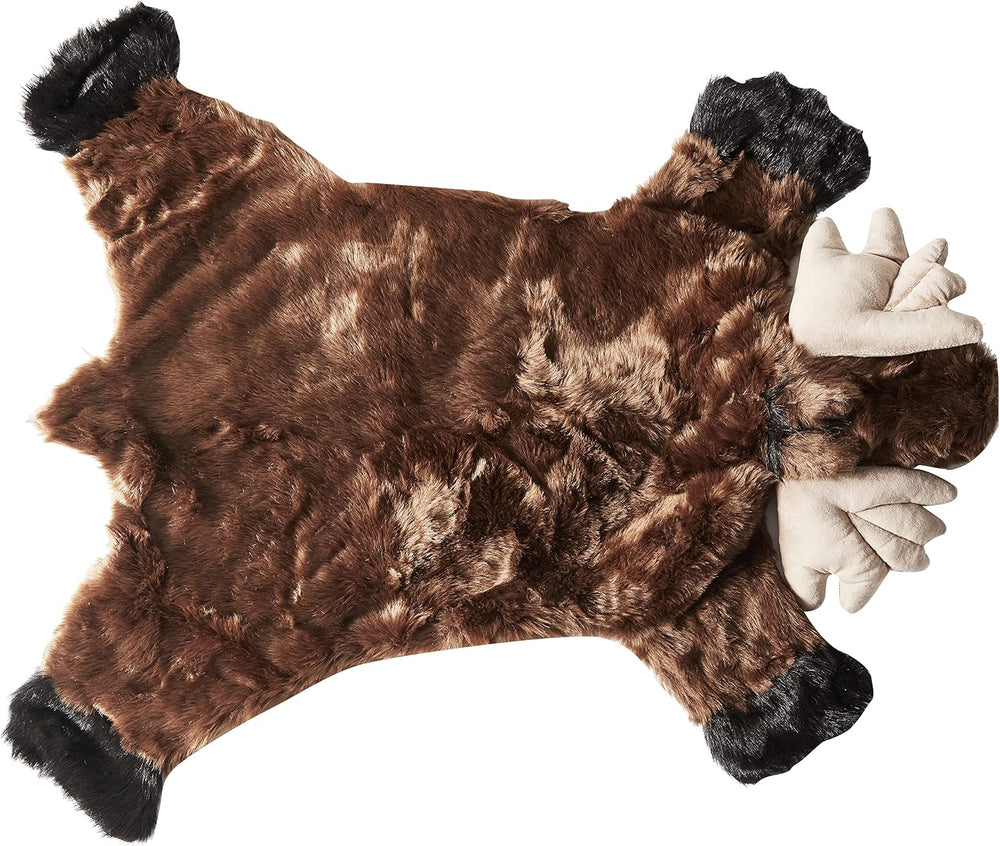 Carstens Plush Moose Kids Animal Rug Brown Small