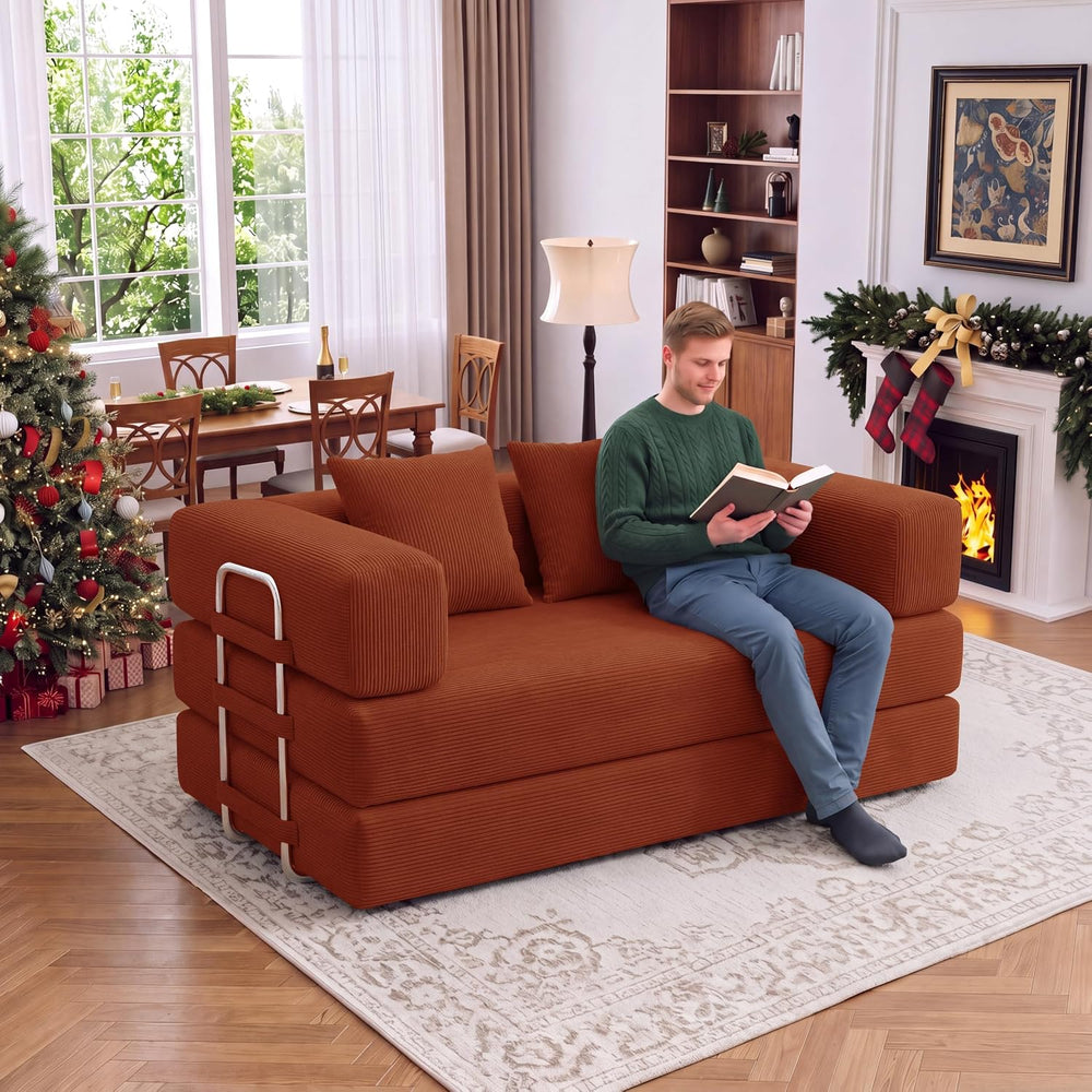 BSHOMGI 59.0 Inch Sofa Bed, 4-in-1Convertible Futon Sofas Bed Pull Out Sleepe...