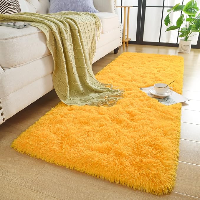 Chicrug Soft Runner Rug for Bedroom Living Room Plush Fluffy Rugs 2x6 Feet - Image 5