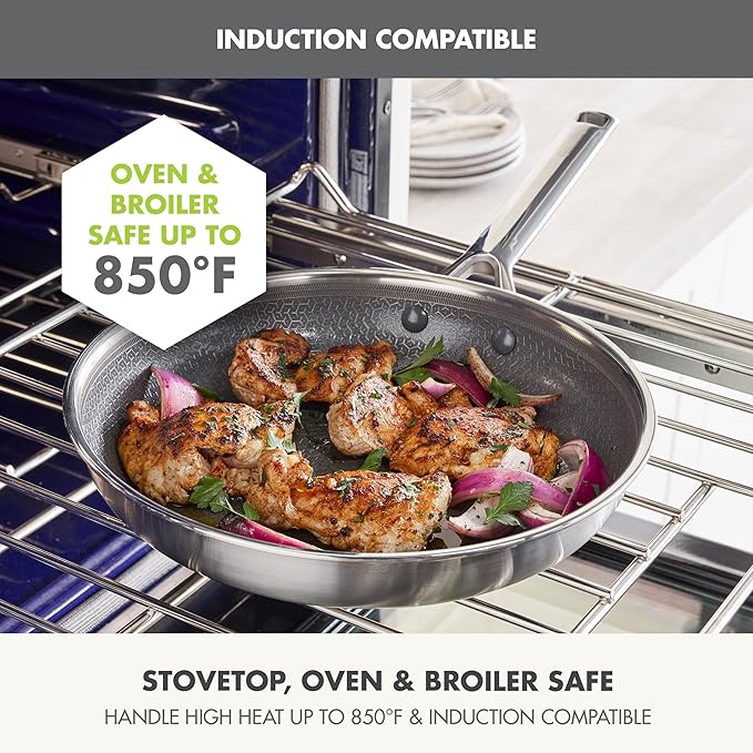 GreenPan Hybrid 12” Nonstick Stainless Steel Frying Pan - Image 6