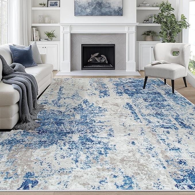 8x10 Area Rugs for Living Room Rug Washable: Abstract Large Rug for Dining Room by Aelenmu
