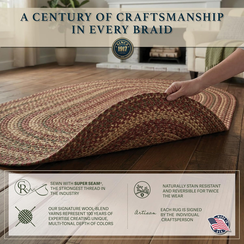 Capel Rugs American Heritage, 2x8 Foot, Spice - for Living Room, Bedroom, Dining Room