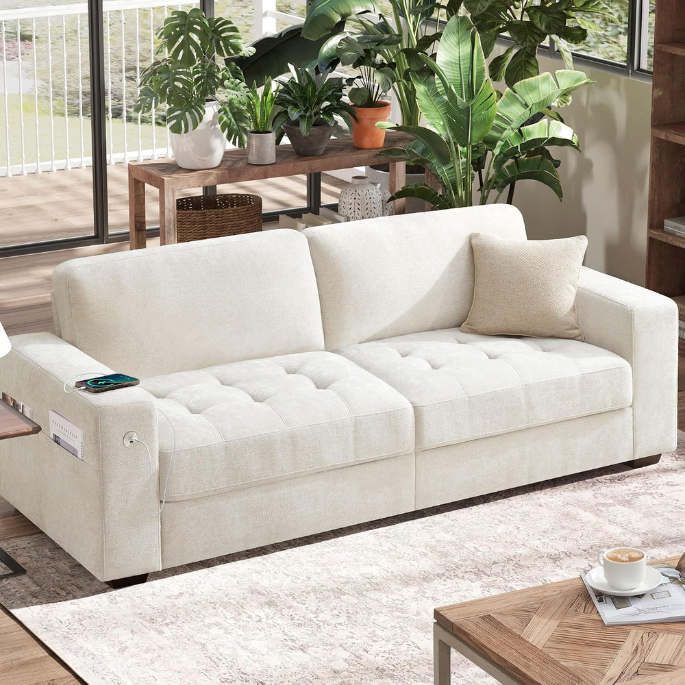 Hanherry 89" Sofa for Living Room, Modern Comfy Sofa with Medium Firm Se...