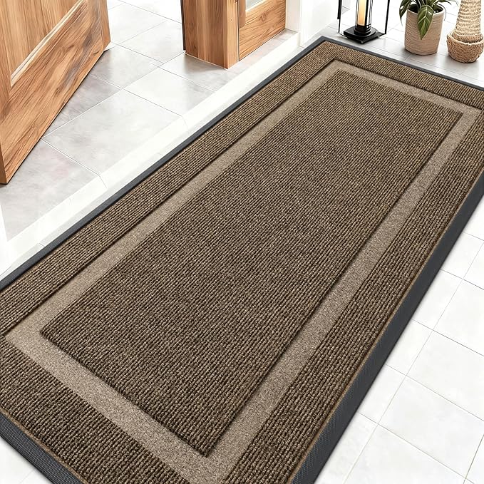 OLANLY Front Door Mat Indoor Outdoor Entrance, Waterproof All-Season, by OLANLY