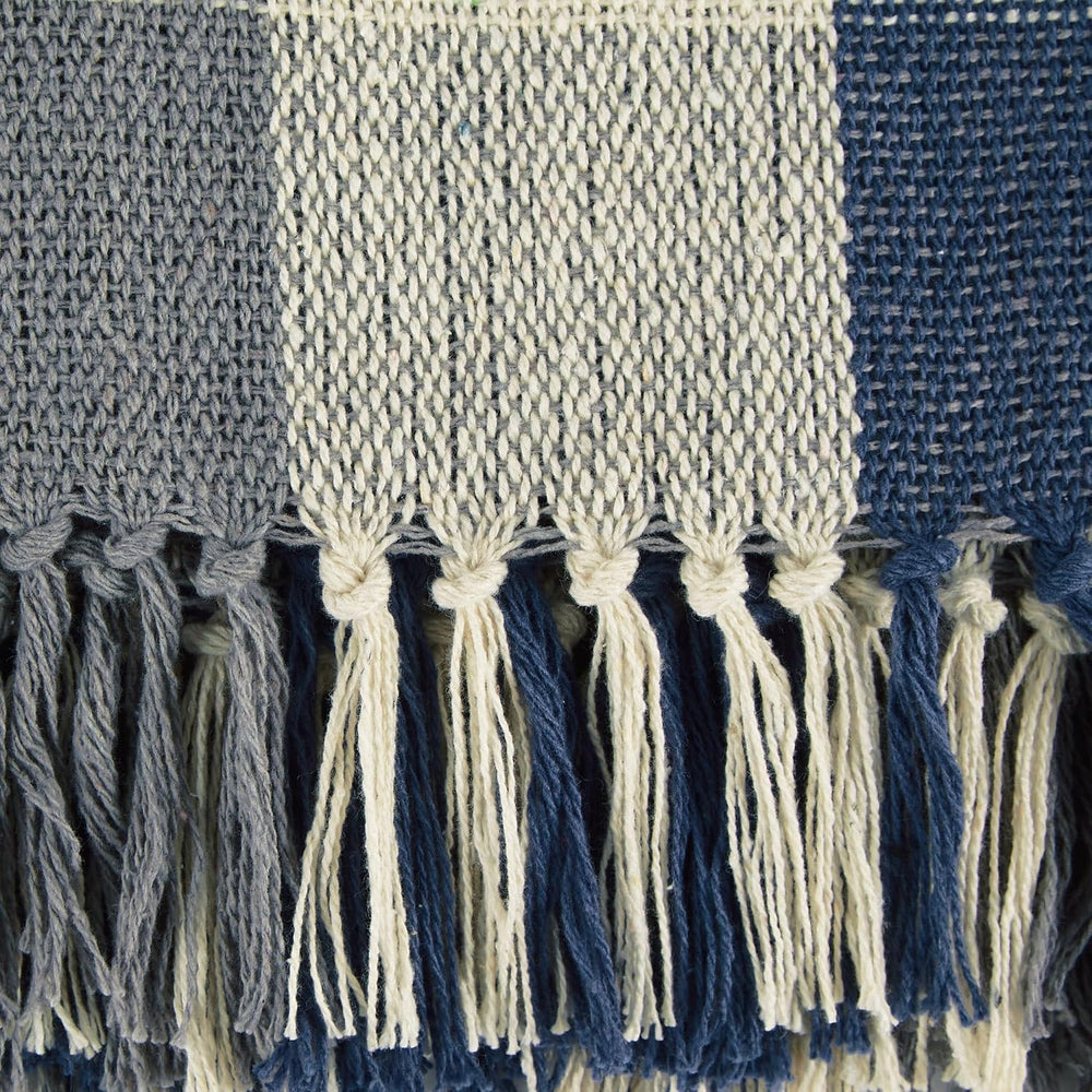 DII Buffalo Check Collection Rustic Farmhouse Throw Blanket with Tassels, 50x...