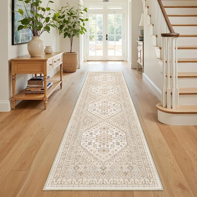 Runner Rug 2x8 Runners for Hallways Non Slip Washable, Vintage Hallway Runner by Restydon