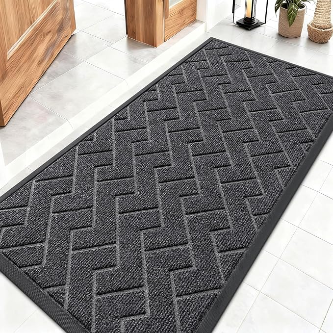 OLANLY Front Door Mat Indoor Outdoor Entrance, Waterproof All-Season, by OLANLY