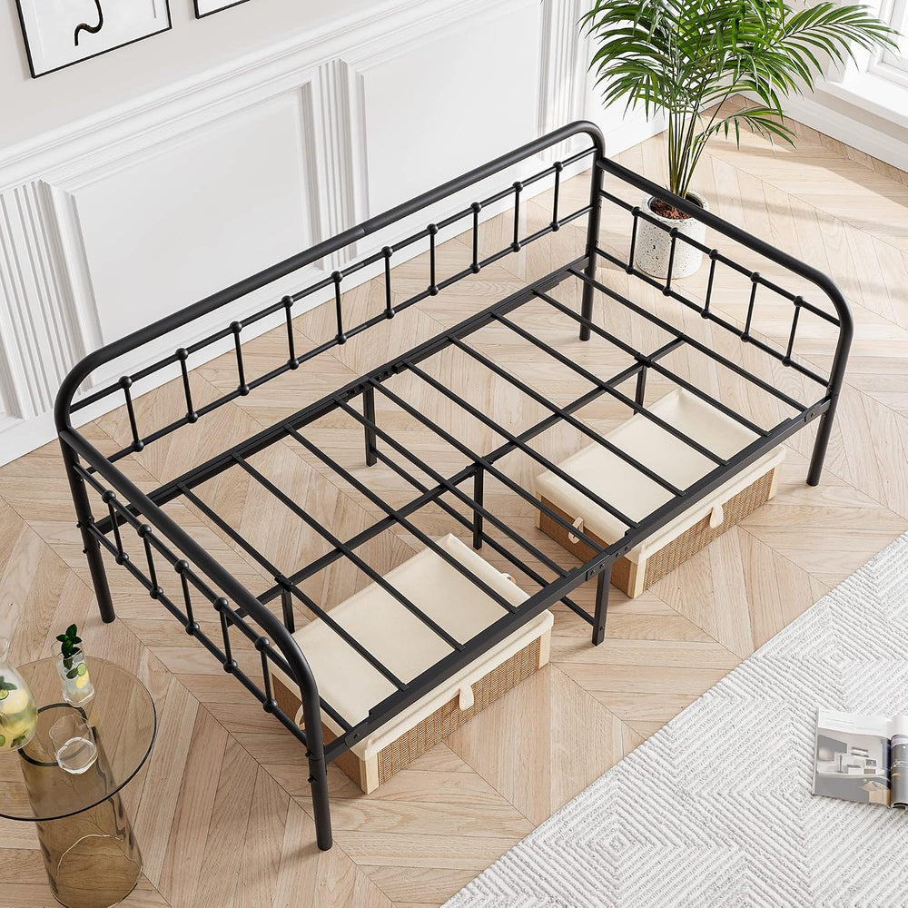 Metal Daybed Frame Twin Size, Black