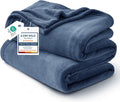 Bedsure GentleSoft Fleece Blanket Twin Size Mineral Blue by BEDSURE