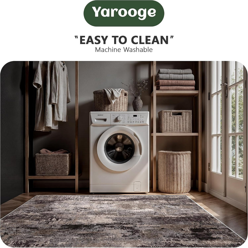 8x10 Area Rugs, Abstract Morden Soft Washable Rug, Non-Slip Low Pile Rugs for...
