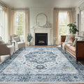 AMADA HOMEFURNISHING 8x10 Area Rug, Washable Low-Profile Large Area Rug by AMADAHOMEFURNISHING
