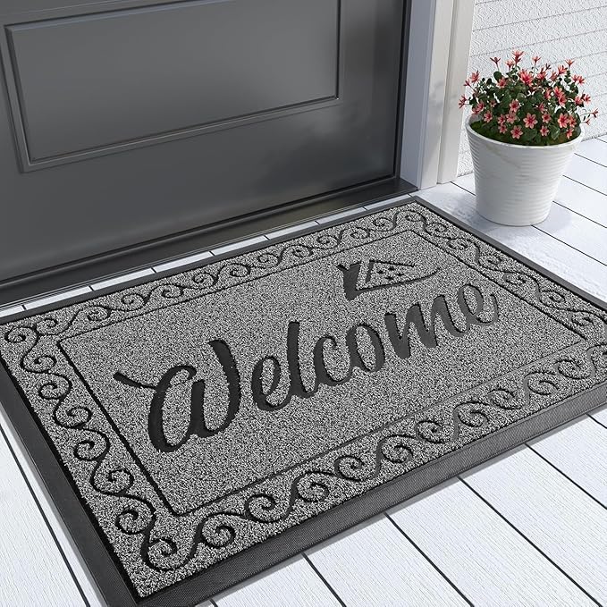 Yimobra Welcome Mat Outdoor Indoor, Waterproof Heavy Duty Front Door Mat by Yimobra