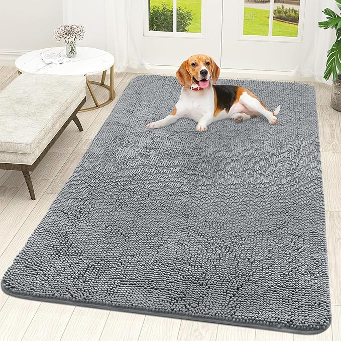 OLANLY Dog Door Mat for Muddy Paws 70x46, Absorbs Moisture and Dirt, Absorbent by OLANLY