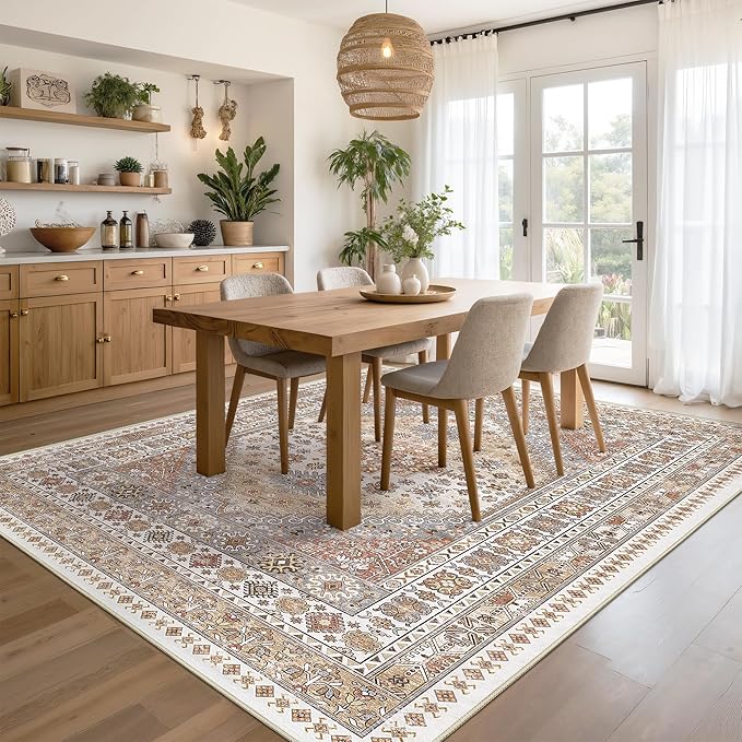 6x9 Area Rugs for Living Room, Soft Low Pile Indoor Washable Rugs for Bedroom - Image 5