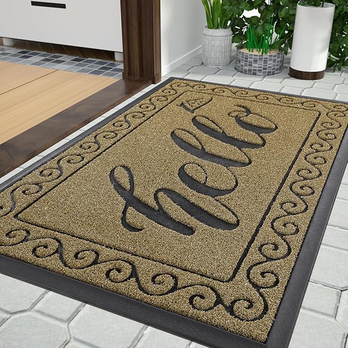 Yimobra Welcome Mats for Front Door 29.5x17, Heavy Duty Waterproof Outdoor Door by Yimobra