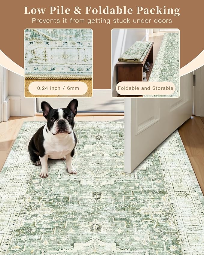 Madane Runner Rugs for Hallway 2x10 Long Washable Non-Slip Hallway Runner Rug - Image 6