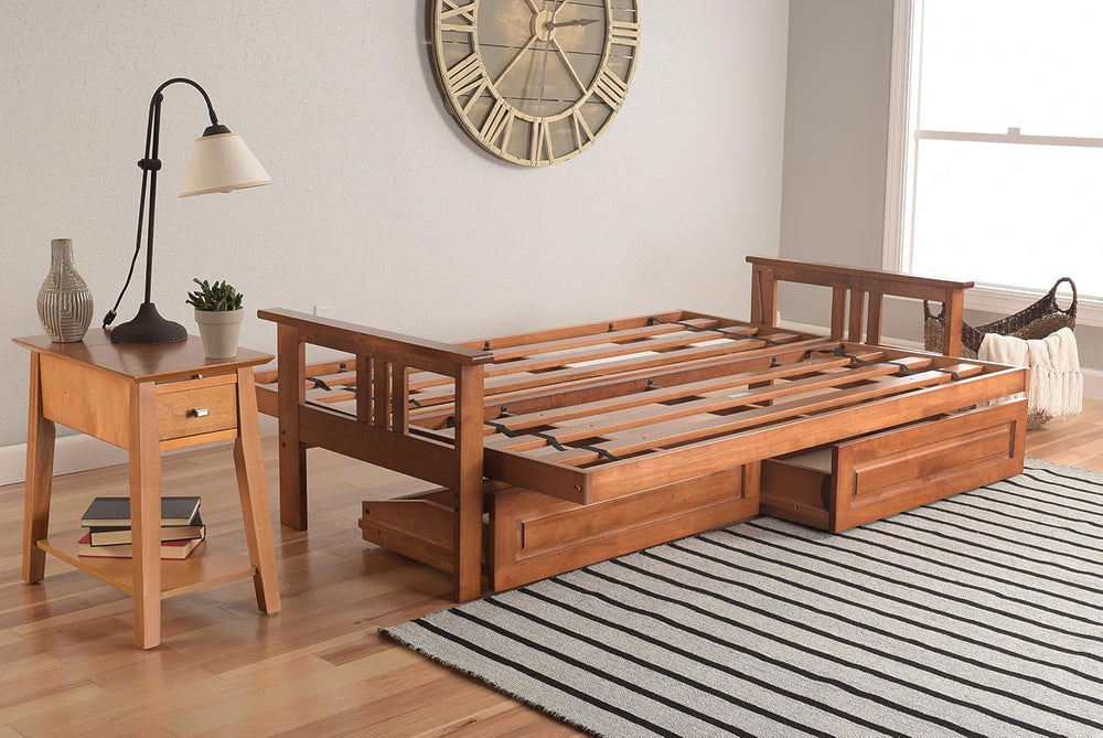 Kodiak Furniture Monterey Futon Set with Storage Drawers, with Barbados Base ...