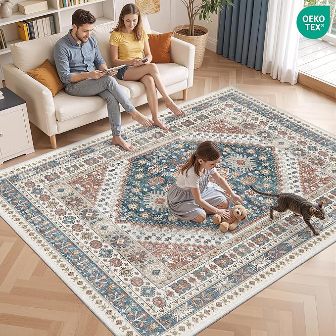 3x5 Washable Area Rug for Entryway, Kitchen Rugs Non Slip for Dining Room - Image 9