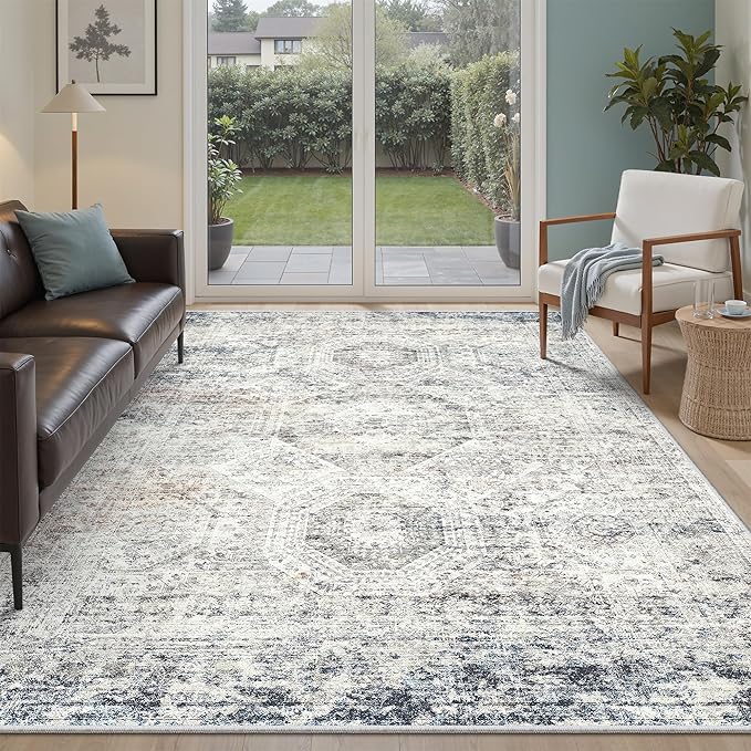 6x9 Area Rug for Living Room Washable 6x9 Non-Slip Modern Rugs for Bedroom by Soalmost