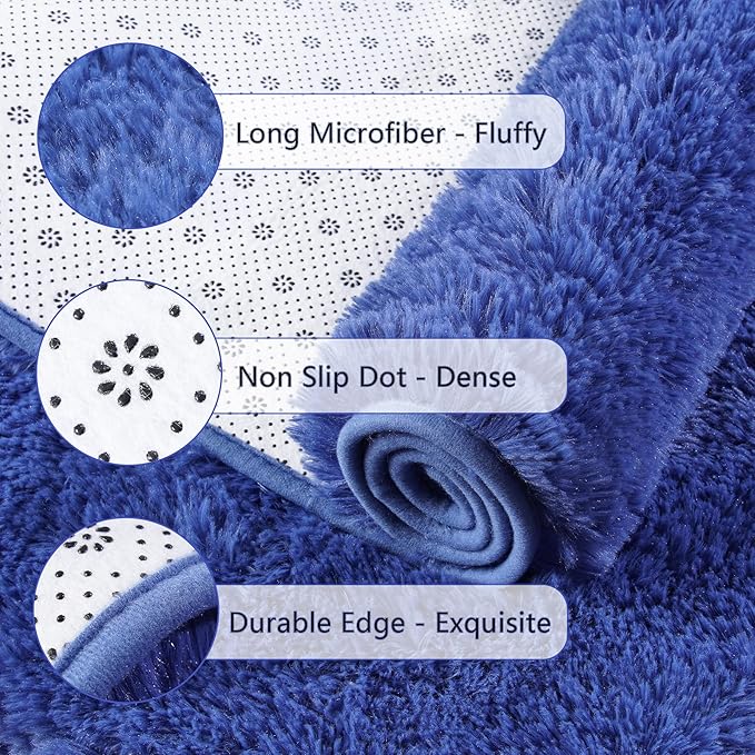 Chicrug Soft Area Rugs for Bedroom Living Room Plush Fluffy Rug 4x6 Feet - Image 6