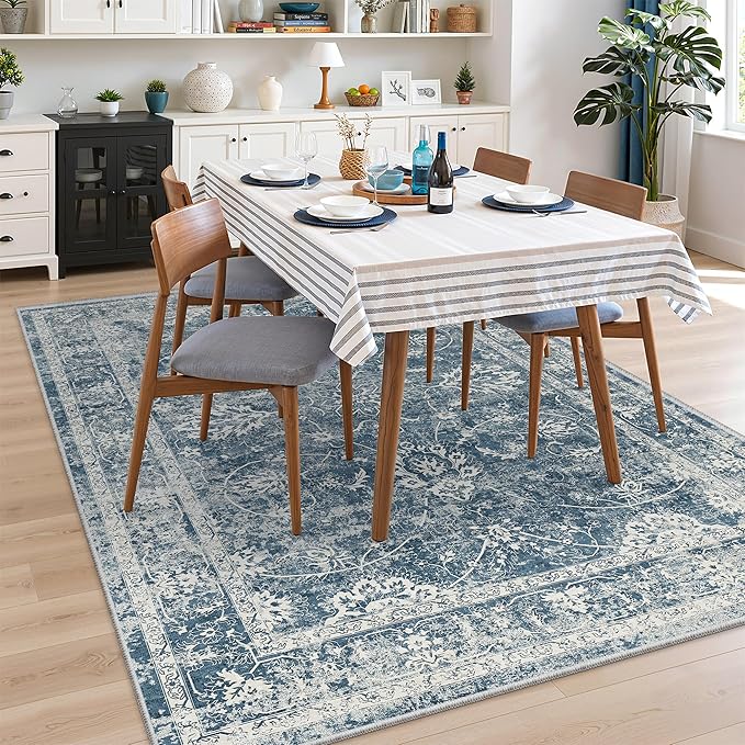 Madane Washable 6x9 Area Rugs for Living Room, Vintage Rug - Image 4
