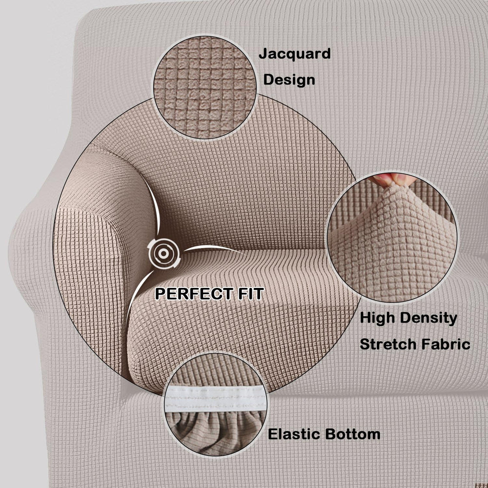 Turquoize 2 Piece Chair Covers Chair Slipcovers for Living Room Armchair Sofa...