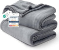Bedsure GentleSoft Fleece Bed Blankets Queen Size Grey by BEDSURE