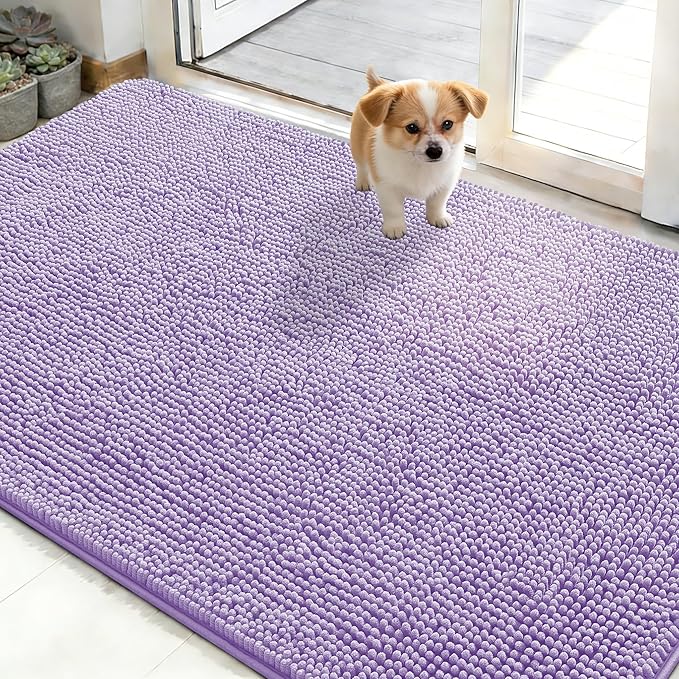 OLANLY Dog Door Mat for Muddy Paws 48x30, Absorbs Moisture and Dirt, Absorbent by OLANLY