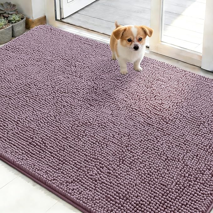 OLANLY Dog Door Mat for Muddy Paws 50x30, Absorbs Moisture and Dirt, Absorbent by OLANLY