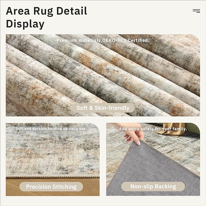 Soalmost 6x9 Abstract Area Rugs - Image 6