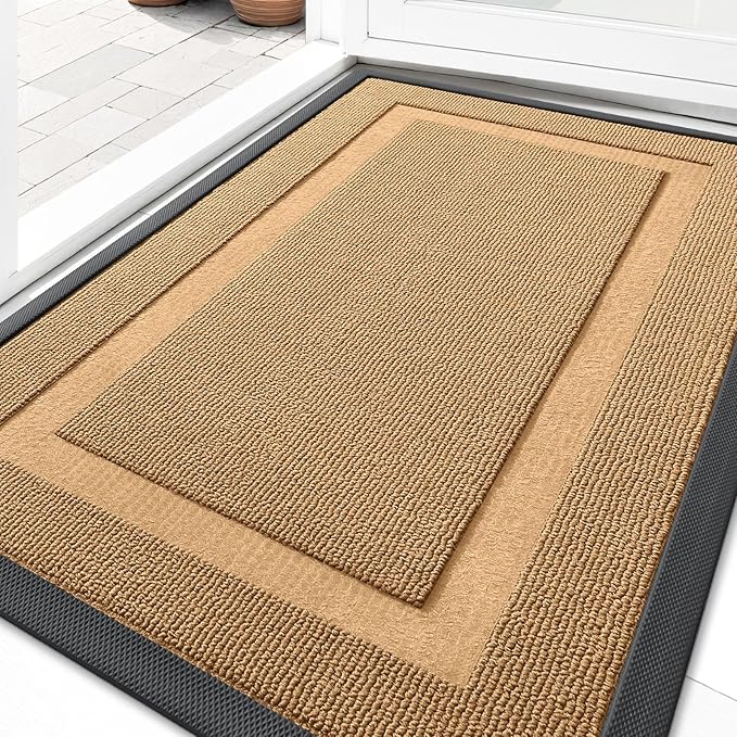 OLANLY Front Door Mat Indoor Outdoor Entrance, Waterproof All-Season, by OLANLY