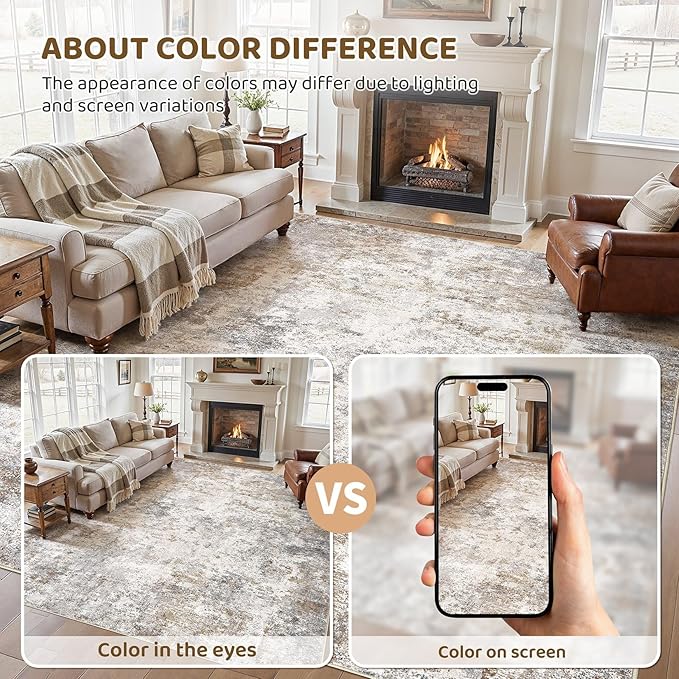 UERMEI 12x18 Area Rug Living Room Rugs - Image 4