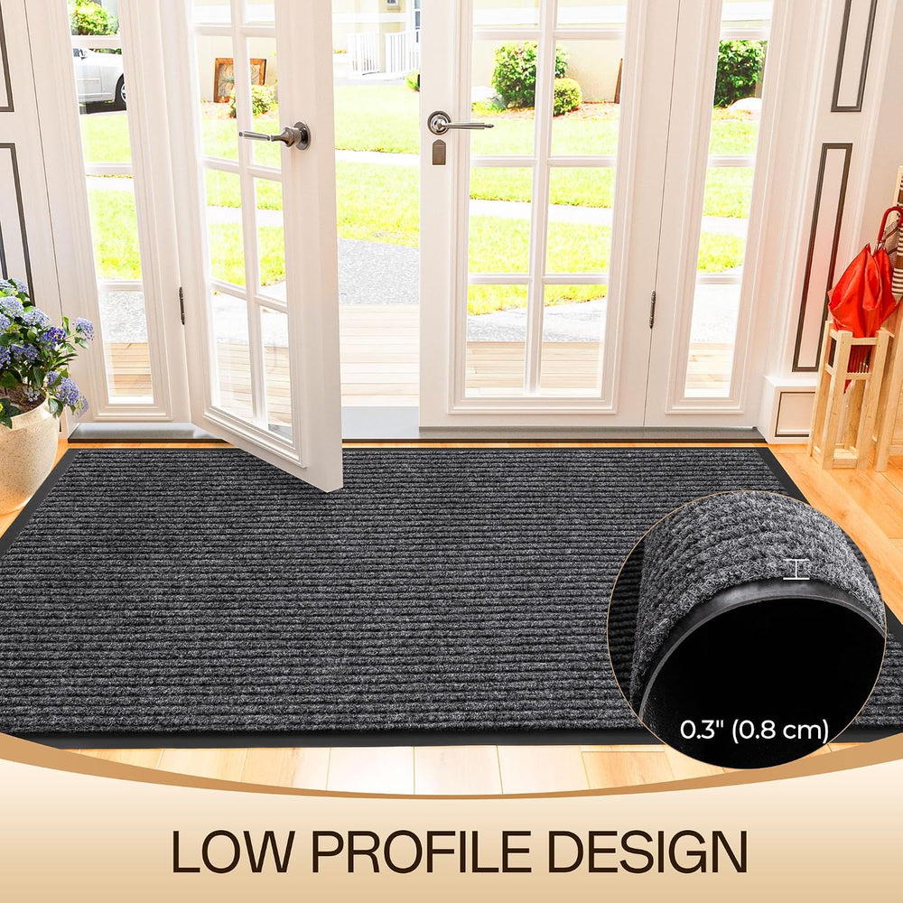 Amyracel Front Door Mat 2'x4', Heavy Duty Waterproof Indoor Outdoor D...