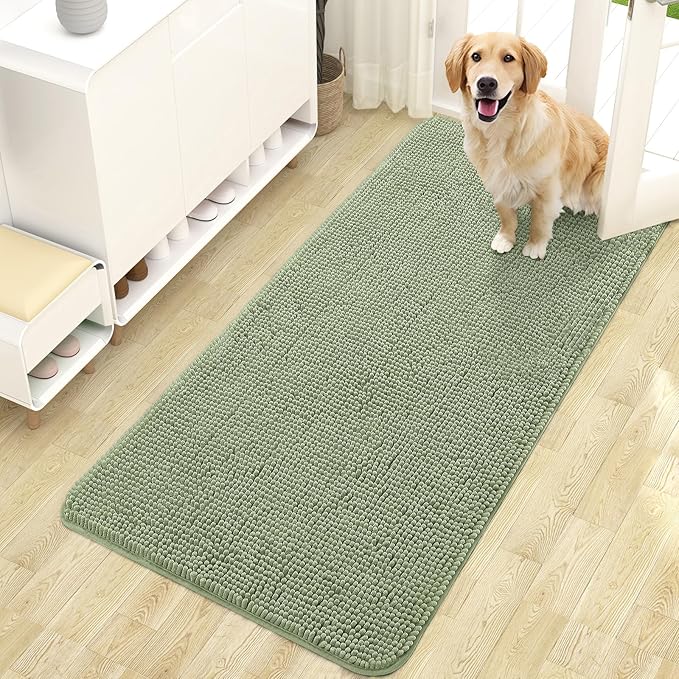 OLANLY Dog Door Mat for Muddy Paws 47x24, Absorbs Moisture and Dirt, Absorbent by OLANLY