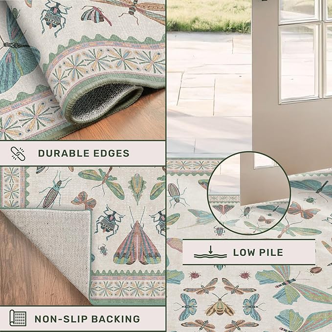 Green Butterfly Rugs for Girls Bedroom - Image 5