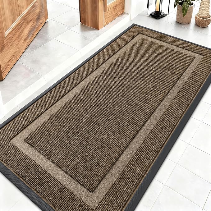 OLANLY Front Door Mat Indoor Outdoor Entrance, Waterproof All-Season, by OLANLY