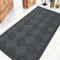 OLANLY Front Door Mat Outside Entrance 47x23, Heavy Duty Sturdy Natural Rubber by OLANLY