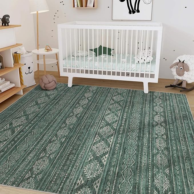 Nakagishi 6x9 Area Rugs Living Room: Washable Boho Large Neutral Soft Farmhouse - Image 6