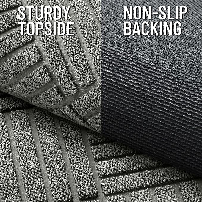 OLANLY Front Door Mat Outside Entrance 47x23, Heavy Duty Sturdy Natural Rubber - Image 3