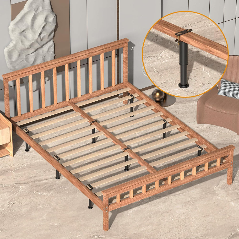 Wlrrcwdttc 4 Pcs Adjustable Height Bed Support Legs 7.08-13 inch, Bed Frame C...