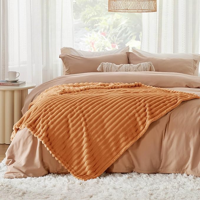 Bedsure GentleSoft Orange Fall Throw Blanket - Image 7