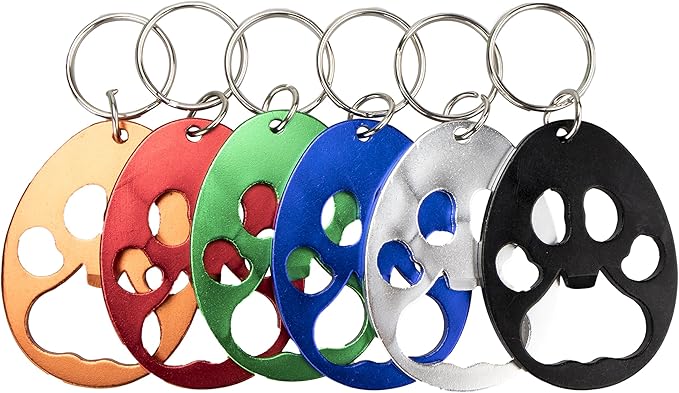 Swatom Dog Paw Keychain Bottle Opener Beer Opener Tool, Key Tag Chain Ring - Image 3
