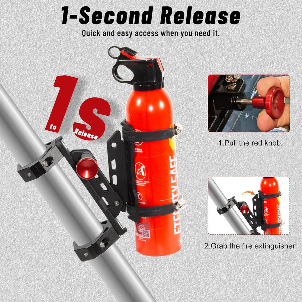 ZHILXN UTV Fire Extinguisher Mount Kit, Quick Release Extinguisher Holder