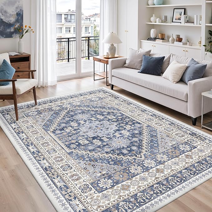 zesthome 7x9 Area Rug, Super Soft Washable Rugs - Image 4