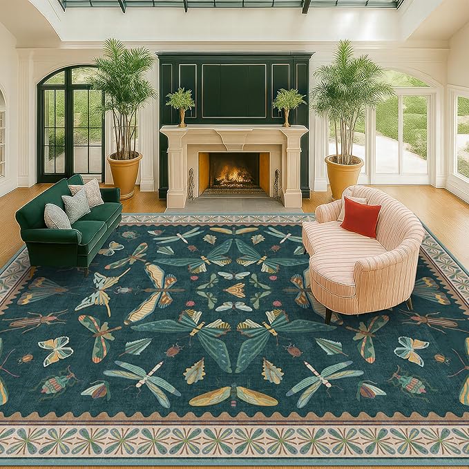 Hazo Haus Teal Green Living Room Rugs by HazoHaus