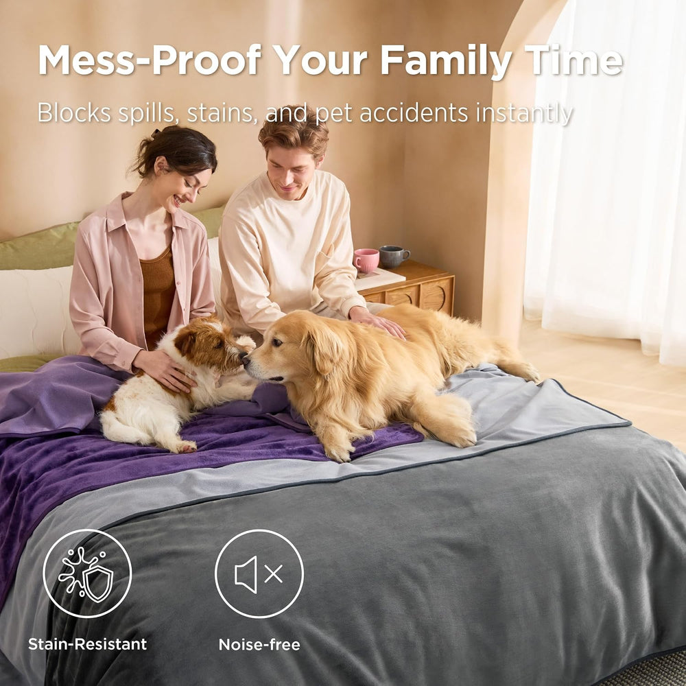 Bedsure Waterproof Blanket for Bed Soft Flannel Fleece,King 86"x108&quot...