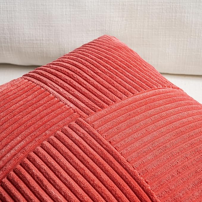 Fancy Homi 2 Packs Red Long Lumbar Decorative Throw Pillow Covers 12x24 Inch - Image 3
