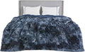 Bedsure GentleSoft Fluffy Tie Dye Navy Blue King Size Blanket by BEDSURE