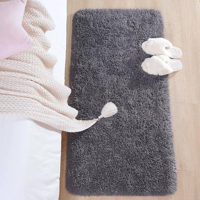 Chicrug Soft Runner Rugs for Bedroom Living Room Plush Fluffy Rug 2x4 Feet - Image 3